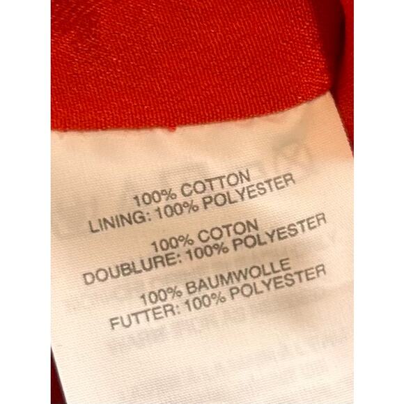 J. Crew Women's Eyelet One Shoulder Ruffle Blouse Top Boho Bohemian Red Size 6 - Picture 10 of 12